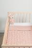Couverture lit bébé River Knit 100x150cm - Polaire Rose Pâle / Corail