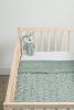 Couverture pour lit de bébé River Knit 75x100cm - Polaire vert cendre / corail