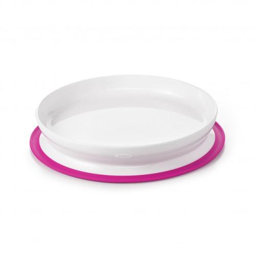 OXO Assiette Stick & Stay Pink