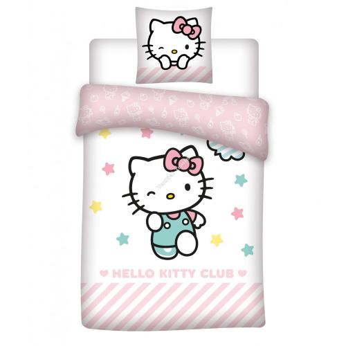 Housse de couette avec taie d'oreiller Hello Kitty (140cm x 200cm)